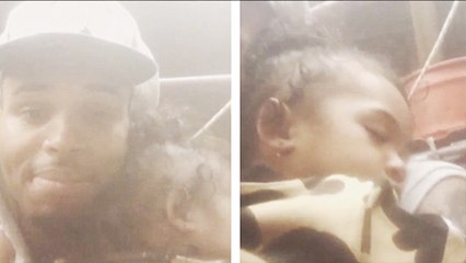 Royalty Falls Asleep In Chris Brown’s Arms