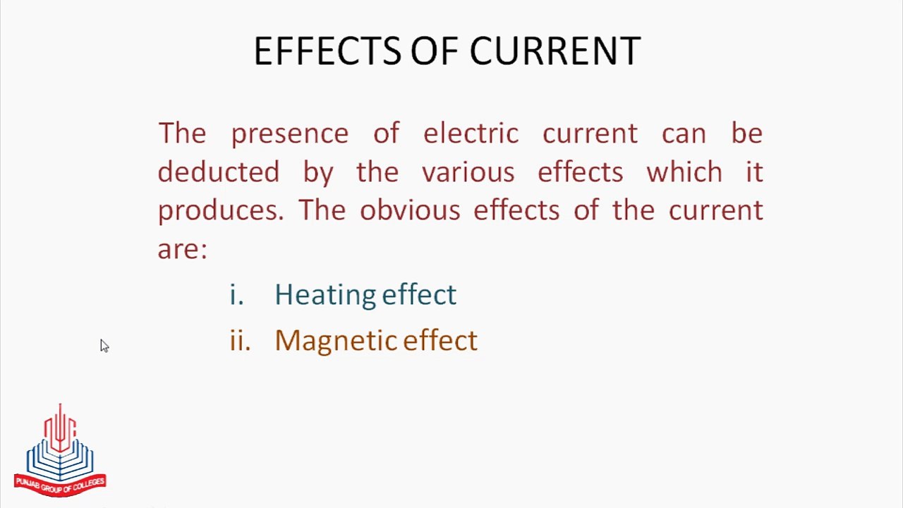 Effects Of Current