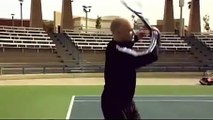 Andre Agassi Trick Shot: Hitting the Net Post