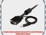 StarTech.com 50-Feet Coax High Resolution Monitor VGA Cable with Audio HD15 M/M (MXTHQMM50A)