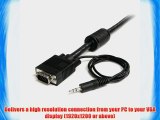 StarTech.com MXTHQMM25A 25-Feet Coax High Resolution Monitor VGA Cable with Audio HD15 M/M