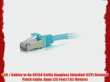 C2G / Cables to Go 00754 Cat6a Snagless Shielded (STP) Network Patch Cable Aqua (25 Feet/7.62