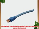 Certified 25 foot Blue Cat 6A Patch Cable Assembled in USA Blue Jeans Cable brand with Test