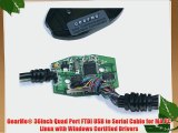 GearMo? 36inch Quad Port FTDI USB to Serial Cable for MA PC Linux with Windows Certified Drivers