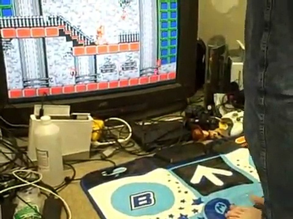 I beat the first level of Castlevania... WITH A DANCE PAD