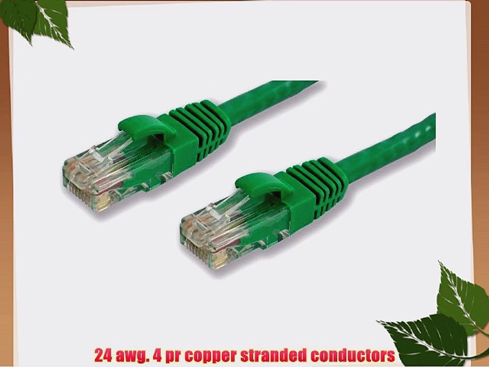 Lynn Electronics ECAT5-4PR-25GRB 25-Feet Green Booted Patch Cable 5-Pack