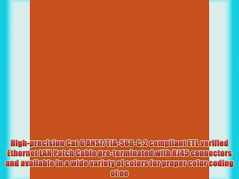 GearIt (10 Pack) 10 Feet Cat6 Ethernet Patch Cable - Computer LAN Network Cord Orange - Lifetime