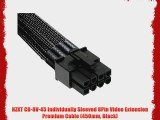 NZXT CB-8V-45 Individually Sleeved 8Pin Video Extension Premium Cable (450mm Black)