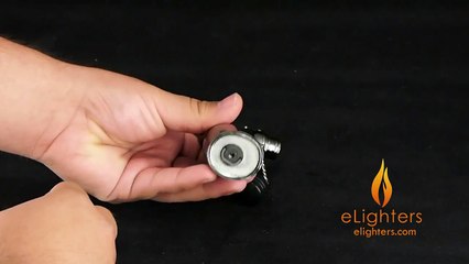 Visol 'Cuire' Gunmetal & Black Torch Lighter