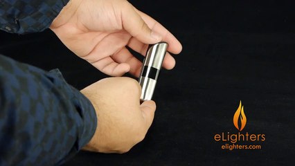 Visol 'Dante' Satin Nickel Torch Flame Lighter