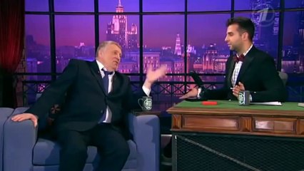 Russian politician Zhirinovsky in ''Evening Urgant'' satirical talk show (English subs)