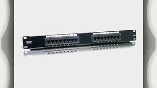 TRENDnet 16-Port Cat6 Unshielded Wallmount or Rackmount Patch Panel TC-P16C6