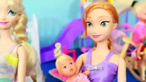 ELSA DAYCARE Play Doh Barbie FROZEN PARODY PEPPA PIG Part 1 Anna Maleficent Babysit