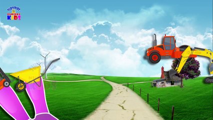 crane truck toys finger family nursery kids rhymes