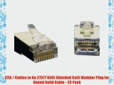 C2G / Cables to Go 27577 RJ45 Shielded Cat5 Modular Plug for Round Solid Cable - 25 Pack