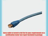 Certified 50 foot Blue Cat 6A Patch Cable Assembled in USA Blue Jeans Cable brand with Test