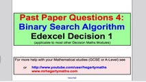 Binary Search Algorithm (Exam Qs 4) D1 EDEXCEL A-Level