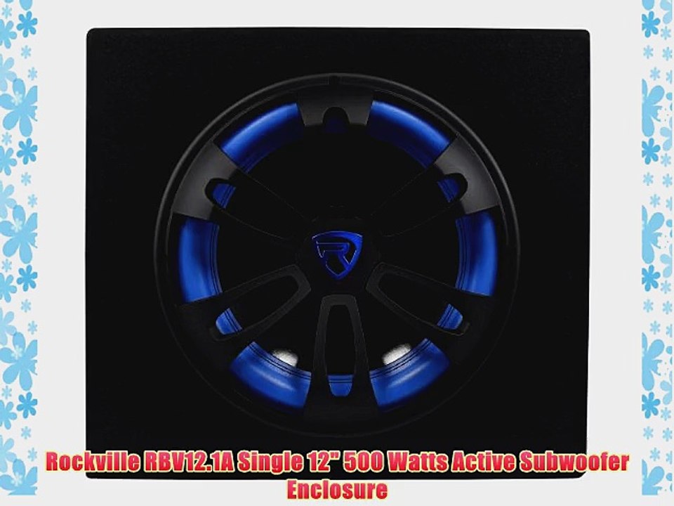 Package: Rockville RVB12.1A 12 500 Watt Peak and 300 Watt RMS 4-Ohm Car Powered Subwoofer Enclosed