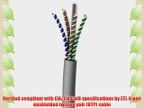 C2G / Cables to Go 32594 Cat6 UTP Solid PVC CMR-Rated Cable Grey (500 Feet/152.4 Meters)