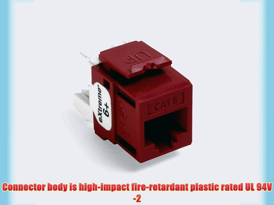 Leviton 61110-BR6 Extreme Quick Port Connector Red 25-Pack