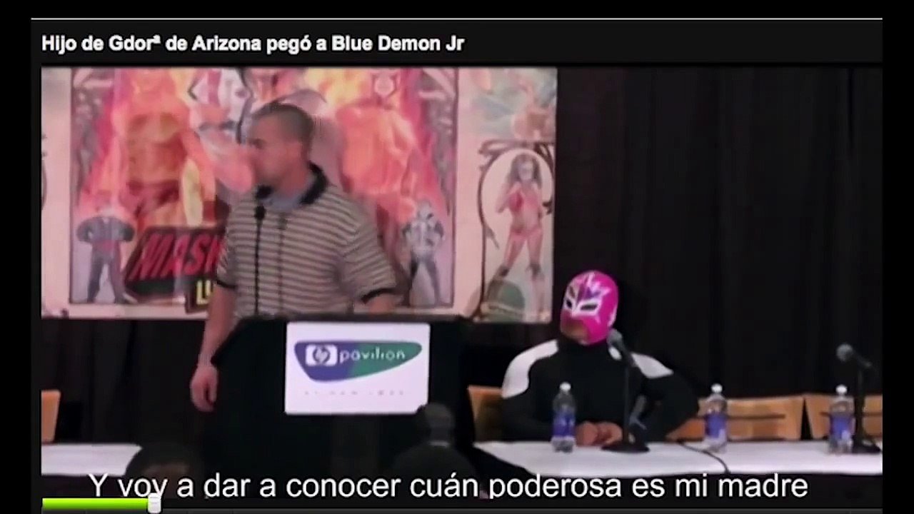 Hijo de Gobernador de Arizona Golpea a Blue Demon Jr