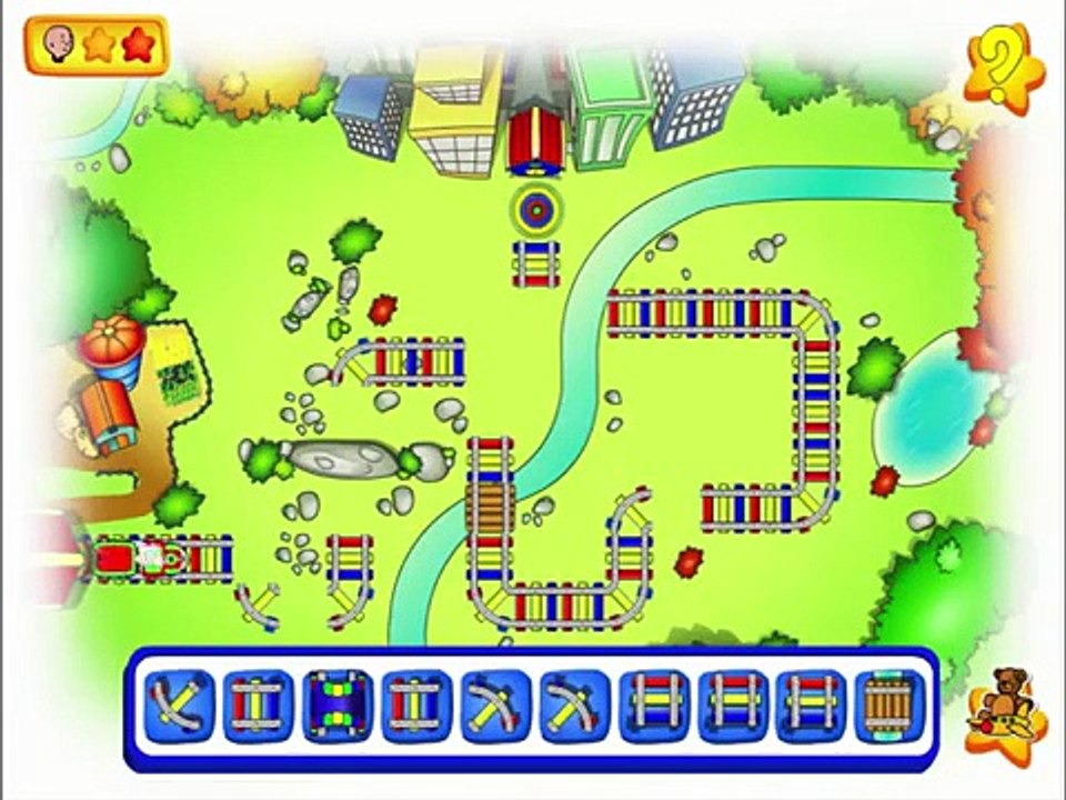 Caillou Train Conductor Cartoon Animation PBS Kids Game Play Walkthrough