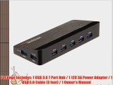 AmazonBasics 7 Port USB 3.0 Hub with 12V/3A power adapter