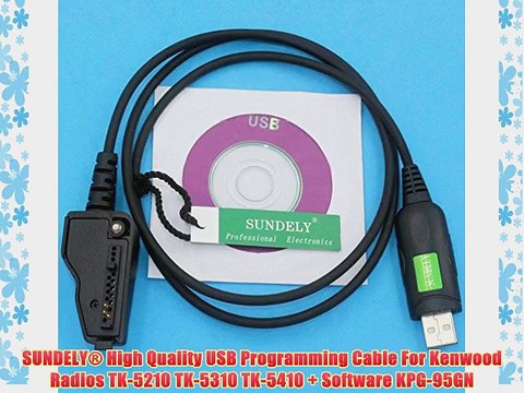 SUNDELY? High Quality USB Programming?Cable For Kenwood Radios TK-5210 TK-5310 TK-5410 Software