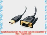 Cable Matters? Portable VGA to HDMI Scaler/Converter 1080P in Black - Supports Audio