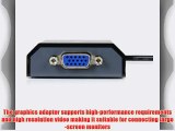 StarTech.com USB to VGA Adapter - External USB Video Graphics Card for PC and Mac - 1920 x