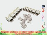 Shaxon BM703W810-10BCategory 6 Keystone Jack 10 Pack RJ45 to 110 - White