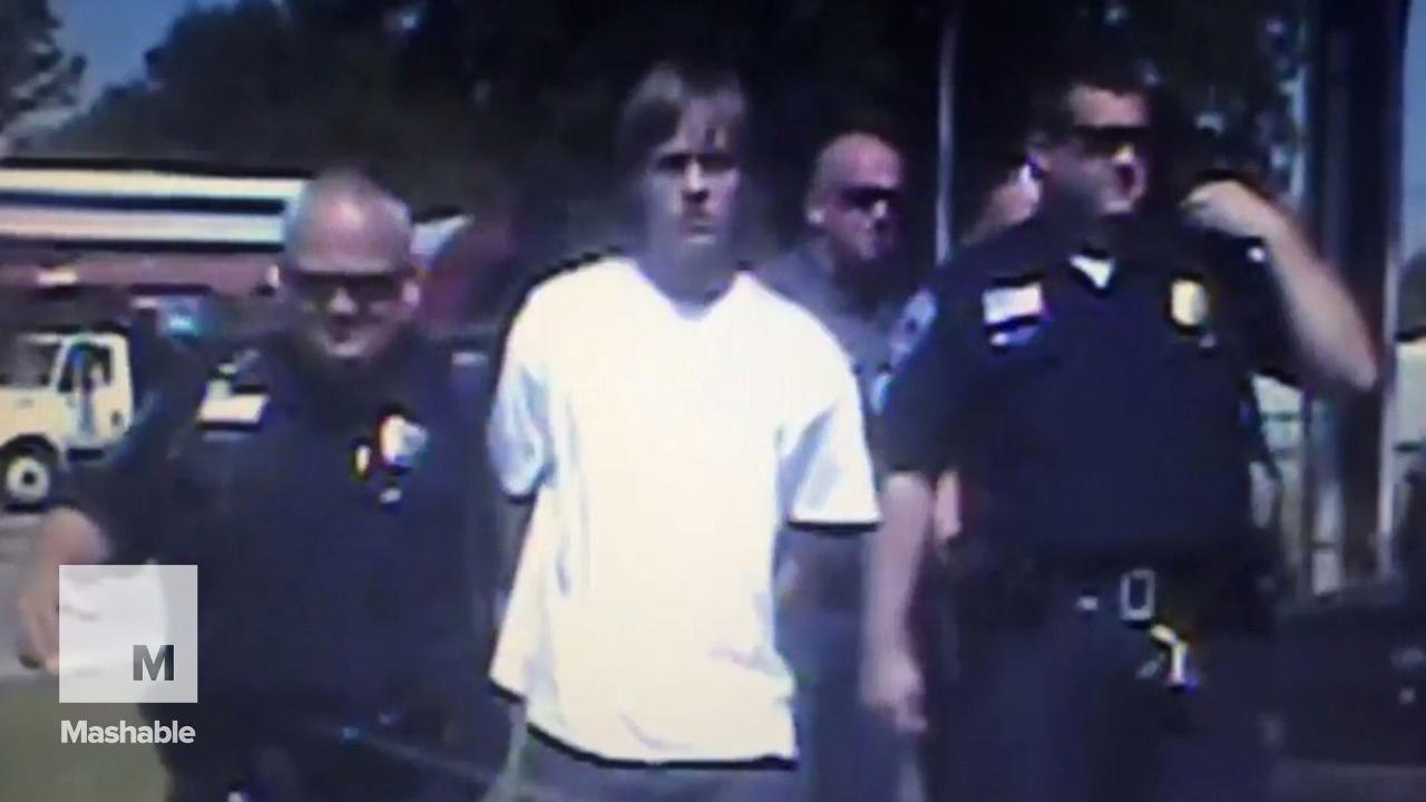 Dashboard video shows the moment of Charleston shooting suspect's arrest
