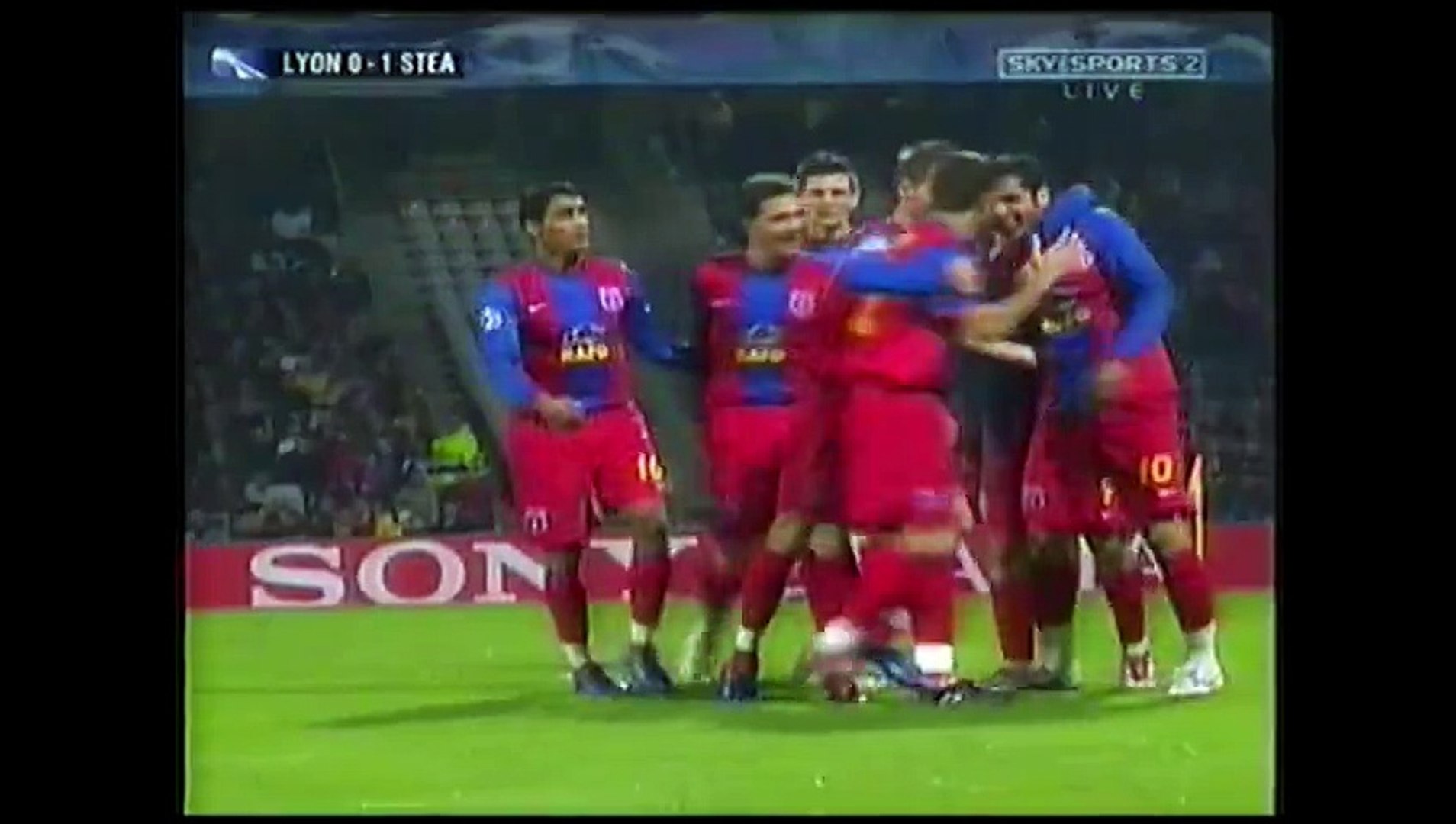 2008 (October 21) Steaua Bucharest (Romania) 3-Olympique Lyonnais (France)  5 (Champions League) - video Dailymotion