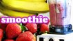 How To Make A Strawberry Banana Smoothie Recipe - Smoothies Challenge Healthy Milkshake Easy Recipes