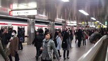 【過密】【混雑】朝ラッシュの大阪市営地下鉄御堂筋線 なんば駅 1 Japan Morning Rush Hour Osaka City Subway Midosuji Line Namba Sta.