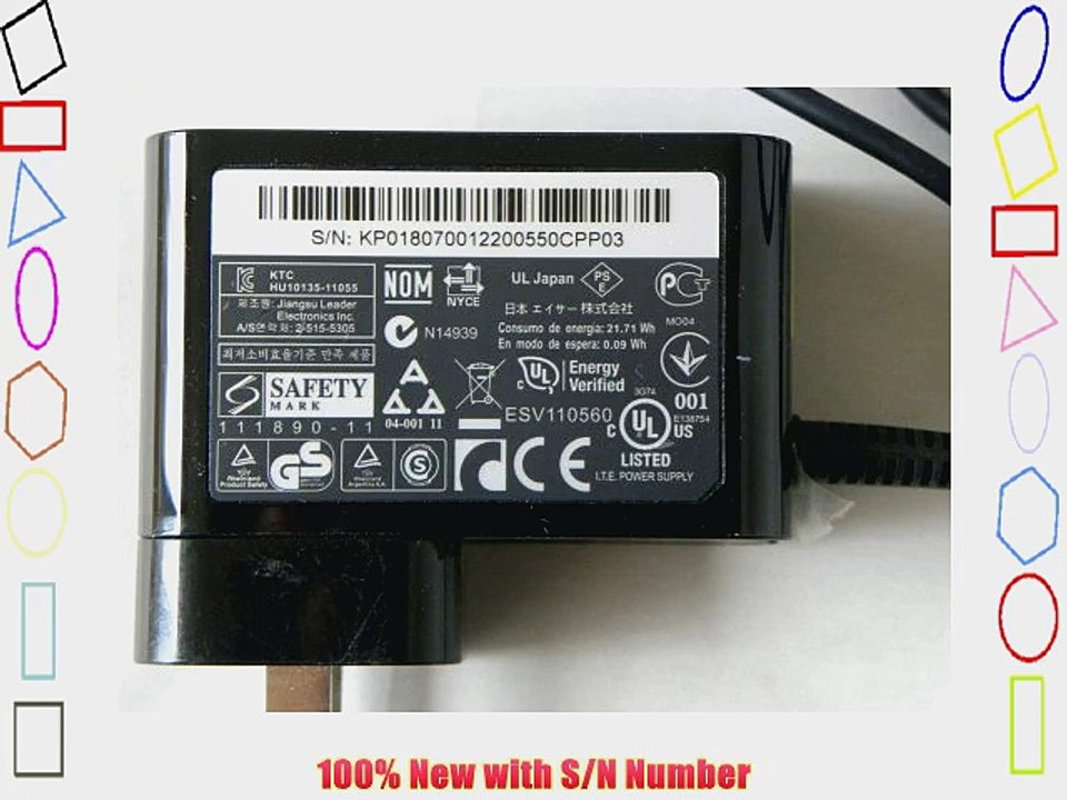 Original Acer Iconia Tab A510 Tab A700 Tab A701 Ac Adapter Charger with Plug Head
