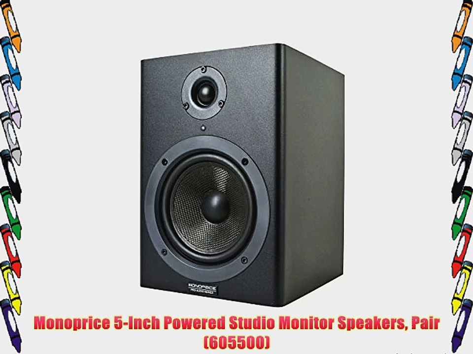Monoprice 5-Inch Powered Studio Monitor Speakers Pair (605500)