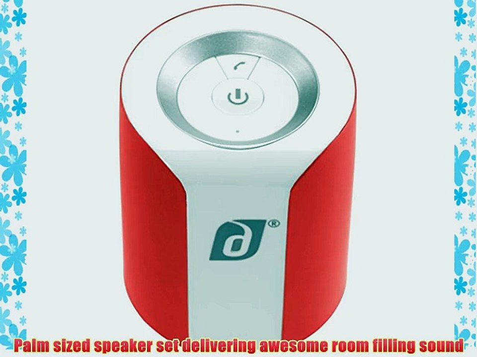 Damson Jet Portable Wireless Stereo Speaker Pair (Red)