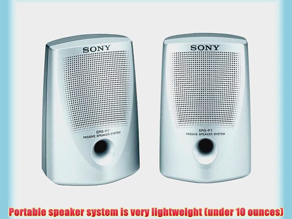 Sony SRS-P7 Passive Speaker System with Stereo Mini-Plug Input