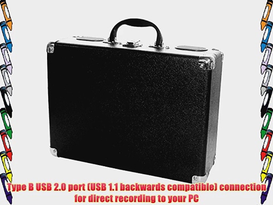 HYPE HY-2004-BCT Briefcase USB Turntable/Vinyl Archiver w/Built-in speakers - Rip Your Old