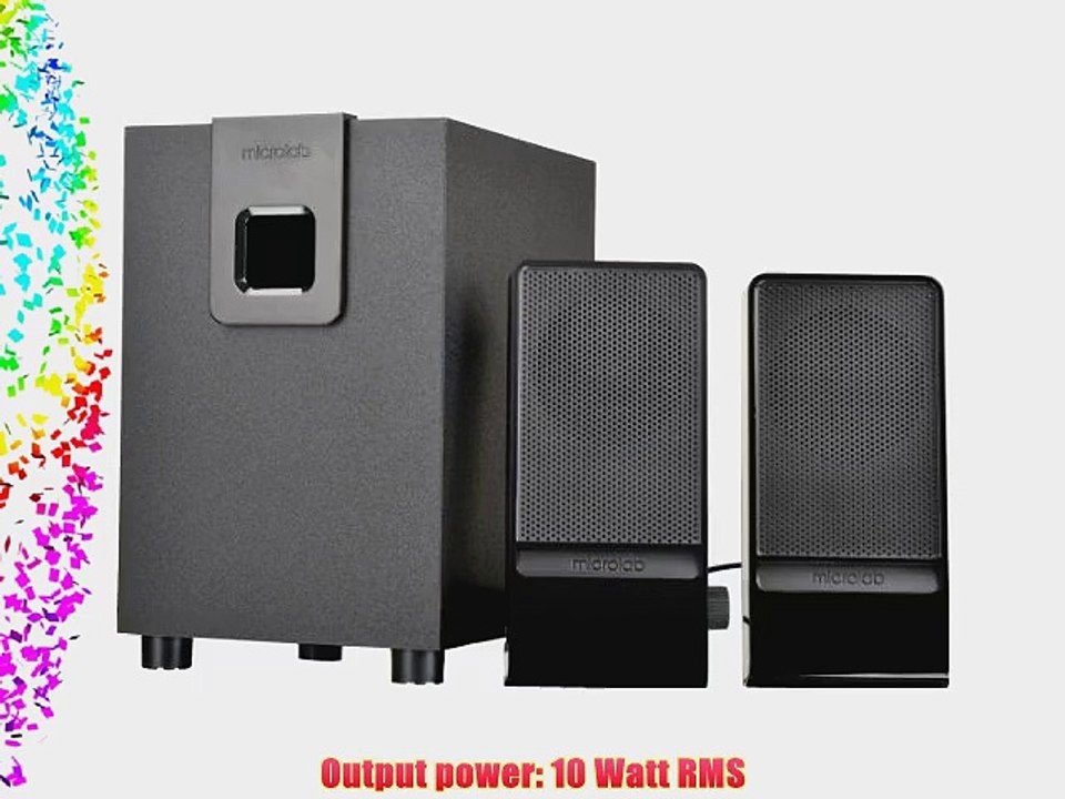Microlab M100 10 Watt 2.1 Multimedia Speaker for PC and Multimedia Entertainment (Black)