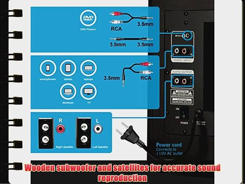 Arion Legacy AR508LR-BK 2.1 Channel Speaker System with Subwoofer