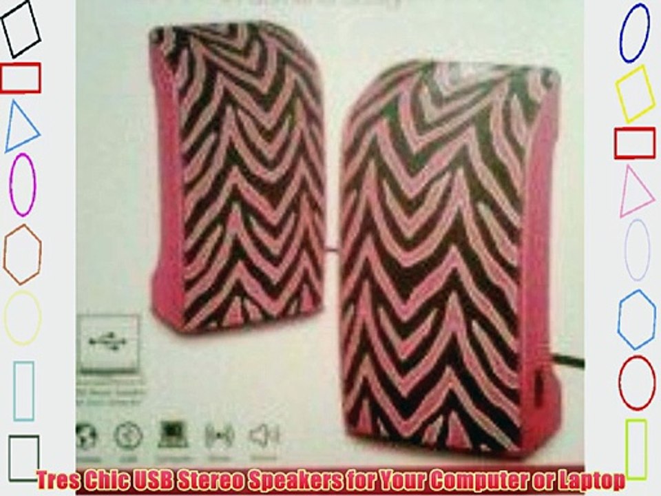 Tres Chic USB Stereo Speakers for Your Computer or Laptop