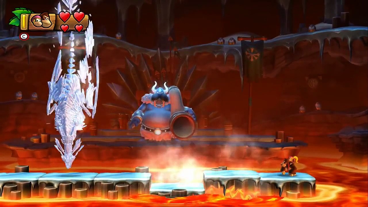 Donkey Kong Country Tropical Freeze Walkthrough Final Boss & Ending 6 Boss Volcano Dome