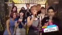 New EXO & Girl's Day Back stage Music Bank 다시 무대 뮤직 뱅크 2014