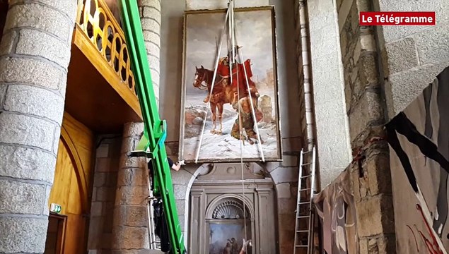 Morlaix. Eglise Saint-Martin : La Charité de Saint Martin retrouve sa place