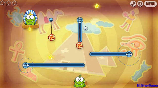 Cut the Rope Time Travel Level 5-2 [Ancient Egypt]