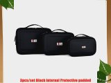 Damai 3pcs/set Portable Electronic Accessories Travel Organizer Case