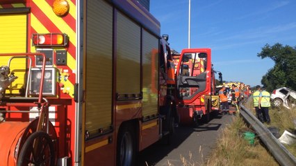 Sortie de route sur la voie express