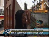 Chorrillos: poste de alumbrado público está dentro de una vivienda
